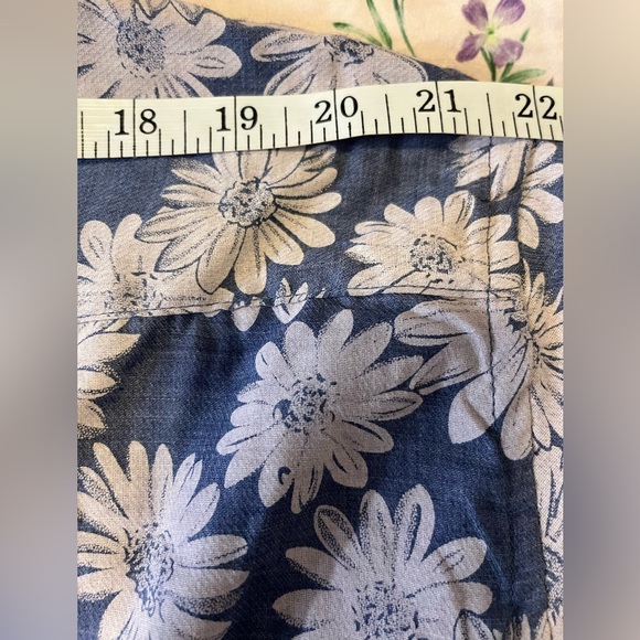 Barabas Size:3XL  Mens Long Sleeve Shirt Blue Floral Pattern Button Front - Picture 12 of 16